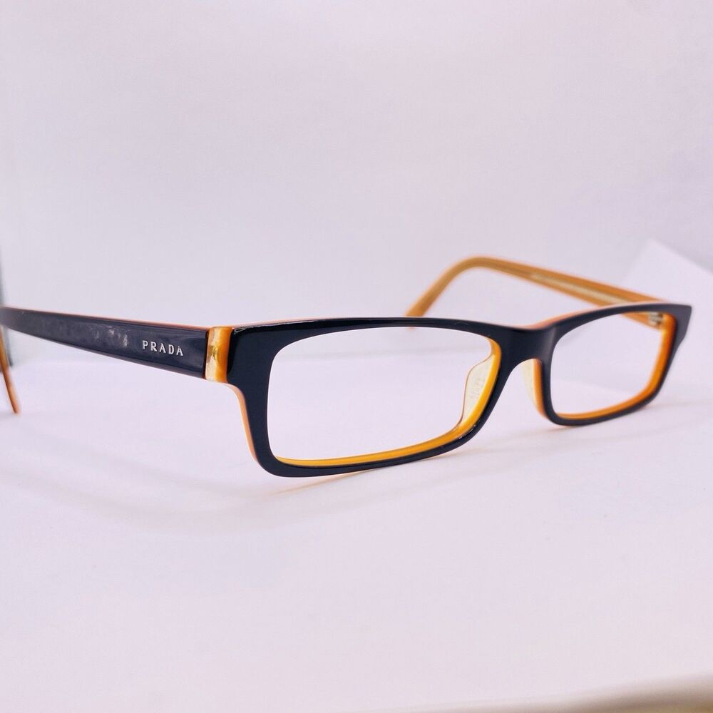 Prada Eyeglasses Sunglasses Frames VPR 07E 1AX-1O1 52 [] 14 140 Black Orange
